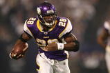 MINNEAPOLIS - NOVEMBER 22:  Adrian Peterson #28 of the Minnesota Vikings runs with the ball against the Seattle Seahawks at Hubert H. Humphrey Metrodome on November 22, 2009 in Minneapolis, Minnesota.  (Photo by Nick Laham/Getty Images)