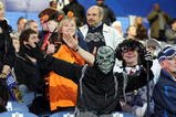 PORTSMOUTH, ENGLAND - OCTOBER 31: A Wigan fan dressed for Halloween during the Barclays Premier League match at Fratton Park on October 31, 2009 in Portsmouth, England.  (Photo by David Cannon/Getty Images)