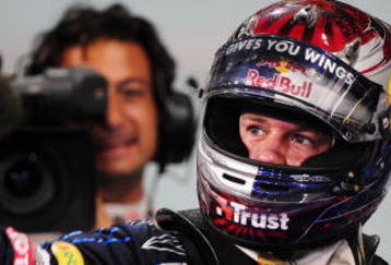 ABU DHABI, UNITED ARAB EMIRATES - NOVEMBER 01:  Sebastian Vettel of Germany and Red Bull Racing celebrates in parc ferme after winning the Abu Dhabi Formula One Grand Prix at the Yas Marina Circuit on November 1, 2009 in Abu Dhabi, United Arab Emirates.  (Photo by Clive Mason/Getty Images)