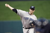 ST. LOUIS, MO - JULY 14: American League All-Star Roy Halladay of the Toronto Blue Jays pitches during the 2009 MLB All-Star Game at Busch Stadium on July 14, 2009 in St Louis, Missouri. (Photo by Pool/Getty Images)