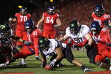 TUCSON, AZ - NOVEMBER 21:  Defensive end Will Tukuafu #39 of the Oregon Ducks recovers a fumble from David Roberts #81 of the Arizona Wildcats in the endzone during the college football game at Arizona Stadium on November 21, 2009 in Tucson, Arizona. The Ducks defeated the Wildcats 44-41 in second overtime. (Photo by Christian Petersen/Getty Images)