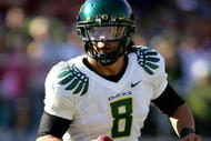 PALO ALTO, CA - NOVEMBER 07:  Jeremiah Masoli #8 of the Oregon Ducks in action during their game against the Stanford Cardinal at Stanford Stadium on November 7, 2009 in Palo Alto, California.  (Photo by Ezra Shaw/Getty Images)