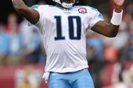 SAN FRANCISCO - NOVEMBER 08:  Vince Young #10 of the Tennessee Titans passes agaisnt the San Francisco 49ers during an NFL game on November 8, 2009 at Candlestick Park in San Francisco, California.  (Photo by Jed Jacobsohn/Getty Images)