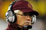 EUGENE,OR - NOVEMBER 14:  Head coach Dennis Erickson of the Arizona State Sun Devils looks out at the action on the field in the third quarter of the game against the Oregon Ducks at Autzen Stadium on November 14, 2009 in Eugene, Oregon. Oregon Defeated arizona State 44-21. (Photo by Steve Dykes/Getty Images)