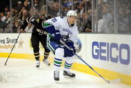 DALLAS - NOVEMBER 06: Defenseman Alexander Edler #23 of the Vancouver Canucks at American Airlines Center on November 6, 2009 in Dallas, Texas. (Photo by Ronald Martinez/Getty Images)