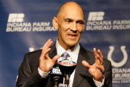 INDIANAPOLIS - JANUARY 12: Indianapolis Colts head coach, Tony Dungy addresses the media after annoucing his retirement at the Indianapolis Colts Complex on January 12, 2009 in Indianapolis, Indiana.  (Photo by Ron Hoskins/Getty Images)