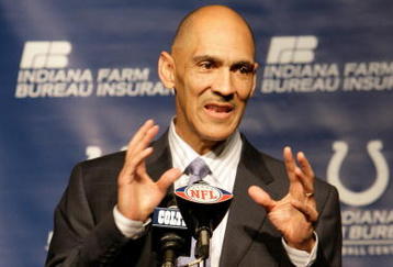 INDIANAPOLIS - JANUARY 12: Indianapolis Colts head coach, Tony Dungy addresses the media after annoucing his retirement at the Indianapolis Colts Complex on January 12, 2009 in Indianapolis, Indiana.  (Photo by Ron Hoskins/Getty Images)