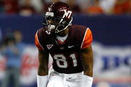 ATLANTA - SEPTEMBER 05: Jarrett Boykin #81 of the Virginia Tech Hokies against the Alabama Crimson Tide during the Chick-fil-A Kickoff Game at Georgia Dome on September 5, 2009 in Atlanta, Georgia. (Photo by Kevin C. Cox/Getty Images)