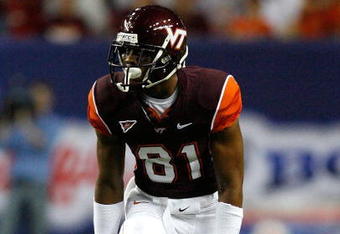 ATLANTA - SEPTEMBER 05:  Jarrett Boykin #81 of the Virginia Tech Hokies against the Alabama Crimson Tide during the Chick-fil-A Kickoff Game at Georgia Dome on September 5, 2009 in Atlanta, Georgia.  (Photo by Kevin C. Cox/Getty Images)