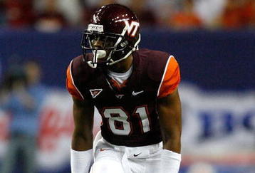 ATLANTA - SEPTEMBER 05:  Jarrett Boykin #81 of the Virginia Tech Hokies against the Alabama Crimson Tide during the Chick-fil-A Kickoff Game at Georgia Dome on September 5, 2009 in Atlanta, Georgia.  (Photo by Kevin C. Cox/Getty Images)