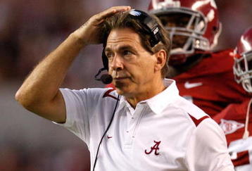 TUSCALOOSA, AL - NOVEMBER 07:  Head coach Nick Saban of the Alabama Crimson Tide against the Louisiana State University Tigers at Bryant-Denny Stadium on November 7, 2009 in Tuscaloosa, Alabama.  (Photo by Kevin C. Cox/Getty Images)