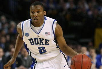 BOSTON - MARCH 26:  Nolan Smith #2 of the Duke Blue Devils dribbles against the Villanova Wildcats during the NCAA Men's Basketball Tournament East Regionals at TD Banknorth Garden on March 26, 2009 in Boston, Massachusetts.  (Photo by Elsa/Getty Images)