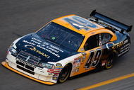 DAYTONA BEACH, FL - FEBRUARY 08:  Ken Schrader, driver of the #49 Qtrax.com Dodge, practices for the Budweiser Shootout at Daytona International Speedway on February 8, 2008 in Daytona, Florida.  (Photo by Chris Graythen/Getty Images)