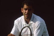 27 Jun 2001:  Pete Sampras of the USA in action during the Lawn Tennis Championships at the All England Club in Wimbledon, London. Mandatory Credit:  Gary M Prior/ Allsport