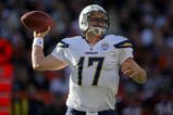 DENVER - NOVEMBER 22:  Quarterback Philip Rivers #17 of the San Diego Chargers delivers a pass against the Denver Broncos during NFL action at Invesco Field at Mile High on November 22, 2009 in Denver, Colorado.  (Photo by Doug Pensinger/Getty Images)