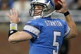 DETROIT - NOVEMBER 23:  Quarterback Drew Stanton #5 of the Detroit Lions drops back to pass against the Tampa Bay Buccaneers during the NFL game at Ford Field on November 23, 2008 in Detroit, Michigan.  The Buccaneers defeated the Lions 38-20.  (Photo by Christian Petersen/Getty Images)