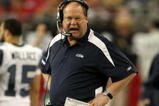GLENDALE, AZ - DECEMBER 28:  Head coach Mike Holmgren of the Seattle Seahawks shouts during the game with the Arizona Cardinals on December 28, 2008 at University of Phoenix Stadium in Glendale, Arizona.  The Cardinals won 34-21.  (Photo by Stephen Dunn/Getty Images)