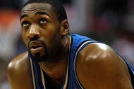 DALLAS - OCTOBER 27:  Gilbert Arenas #0 of the Washington Wizards on October 27, 2009 at American Airlines Center in Dallas, Texas.  NOTE TO USER: User expressly acknowledges and agrees that, by downloading and/or using this Photograph, user is consenting to the terms and conditions of the Getty Images License Agreement.  (Photo by Ronald Martinez/Getty Images)