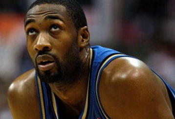 DALLAS - OCTOBER 27:  Gilbert Arenas #0 of the Washington Wizards on October 27, 2009 at American Airlines Center in Dallas, Texas.  NOTE TO USER: User expressly acknowledges and agrees that, by downloading and/or using this Photograph, user is consenting to the terms and conditions of the Getty Images License Agreement.  (Photo by Ronald Martinez/Getty Images)