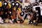 PITTSBURGH - JANUARY 18:  The Pittsburgh Steelers line up for a successful 42-yard field goal attempt by kicker Jeff Reed in the first quarter against the Baltimore Ravens during the AFC Championship game on January 18, 2009 at Heinz Field in Pittsburgh, Pennsylvania.  (Photo by Streeter Lecka/Getty Images)