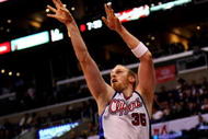 LOS ANGELES - NOVEMBER 20:  Chris Kaman #35 of the Los Angeles Clippers shoots against the Denver Nuggets on November 20, 2009 at Staples Center in Los Angeles, California.  The Clippers won 106-99.   NOTE TO USER: User expressly acknowledges and agrees that, by downloading and/or using this Photograph, user is consenting to the terms and conditions of the Getty Images License Agreement. (Photo by Stephen Dunn/Getty Images)