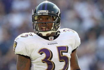 BALTIMORE - OCTOBER 5:  Corey Ivy #35 of the Baltimore Ravens looks on the field during the game against the Tennessee Titans on October 5, 2008 at M&T Bank Stadium in Baltimore, Maryland. (Photo by: Nick Laham/Getty Images)