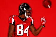 FLOWERY BRANCH, GA - OCTOBER 27: Roddy White, wide receiver of the Atlanta Falcons, poses for a portrait at the Falcons Training Complex on October 27, 2009 in Flowery Branch, Georgia. (Photo by Kevin C. Cox/Getty Images)