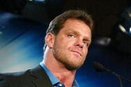 NEW YORK - MARCH 11: Wrestler Chris Benoit attends a press conference to promote Wrestlemania XX at Planet Hollywood March 11, 2004 in New York City. (Photo by Peter Kramer/Getty Images)