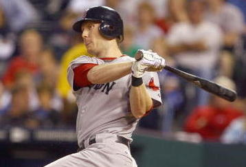 KANSAS CITY, MO - SEPTEMBER 24: Jason Bay #44 of the Boston Red Sox swings at the pitch during the game against the Kansas City Royals on September 24, 2009 at Kauffman Stadium in Kansas City, Missouri. (Photo by Jamie Squire/Getty Images)