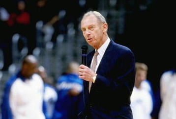 6 Feb 1999: Owner Abe Pollin of the Washington Wizards talks to the crowd during the game against the Washington Wizards at the MCI Center in Washington,D.C. The Wizards defeated the Raptors 98-97. Mandatory Credit: Ezra O. Shaw  /Allsport