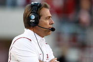 TUSCALOOSA, AL - OCTOBER 24:  Head coach Nick Saban of the Alabama Crimson Tide against the Tennessee Volunteers at Bryant-Denny Stadium on October 24, 2009 in Tuscaloosa, Alabama.  (Photo by Kevin C. Cox/Getty Images)