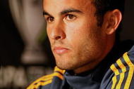 SEATTLE - NOVEMBER 20:  Landon Donovan of the Los Angeles Galaxy speaks at a press conference on November 20, 2009 at Qwest Field in Seattle, Washington. (Photo by Otto Greule Jr/Getty Images)
