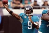 JACKSONVILLE, FL - NOVEMBER 22:  Quarterback David Garrard #9 of the Jacksonville Jaguars Passes against the Buffalo Bills at Jacksonville Municipal Stadium on November 22, 2009 in Jacksonville, Florida.  (Photo by Marc Serota/Getty Images)