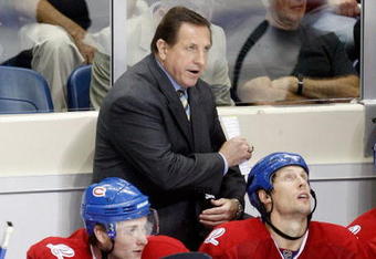 QUEBEC CITY- SEPTEMBER 20:  Montreal Canadiens Head Coach Jacques Martin watches play during the NHL Preseason game against the Boston Bruins on September 20, 2009 at the Colisee Pepsi in Quebec City, Quebec, Canada.  The Bruins defeated the Canadiens 2-1.  (Photo by Richard Wolowicz/Getty Images)