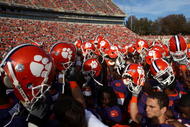 CLEMSON, SC - NOVEMBER 21:  The Clemson Tigers prepare for their game against the Virginia Cavaliers at Memorial Stadium on November 21, 2009 in Clemson, South Carolina.  (Photo by Streeter Lecka/Getty Images)
