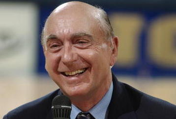 SOUTH BEND, IN - FEBRUARY 9:  Dick Vitale of ABC announces the game between Notre Dame and Pittsburgh at Joyce Center at the University of Notre Dame on February 9, 2003 in South Bend, Indiana.  Notre Dame defeated Pittsburgh 66-64.  (Photo by Jonathan Daniel/Getty Images)