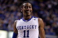 LEXINGTON, KY - NOVEMBER 21:  John Wall #11 of the Kentucky Wildcats looks on during the game against the Rider Broncs on November 21, 2009 in Lexington, Kentucky.  (Photo by Andy Lyons/Getty Images)