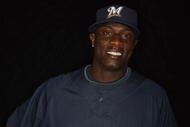 MARYVALE, AZ - FEBRUARY 19: Mike Cameron of the Milwaukee Brewers poses during photo day at the Brewers spring training complex on February 19, 2009 in Maryvale, Arizona. (Photo by Ronald Martinez/Getty Images)