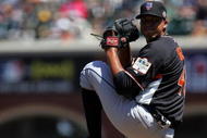SAN FRANCISCO - JULY 08:  World Team All-Star Deolis Guerra of the New York Mets pitches against the USA Team All-Star during the XM Satellite Radio All-Star Futures Game at AT&T Park on July 8, 2007 in San Francisco, California.  (Photo by Jeff Gross/Getty Images)