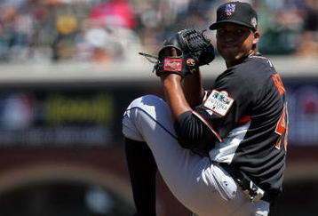 SAN FRANCISCO - JULY 08:  World Team All-Star Deolis Guerra of the New York Mets pitches against the USA Team All-Star during the XM Satellite Radio All-Star Futures Game at AT&T Park on July 8, 2007 in San Francisco, California.  (Photo by Jeff Gross/Getty Images)