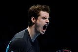LONDON, ENGLAND - NOVEMBER 26:  Andy Murray of Great Britain celebrates a point during the men's singles round robin match against Fernando Verdasco of Spain during the Barclays ATP World Tour Finals at the O2 Arena on November 26, 2009 in London, England.  (Photo by Clive Brunskill/Getty Images)