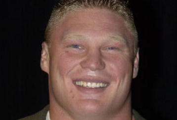 NEW YORK - MARCH 18:  World Wrestling Entertainment Wrestler Brock Lesnar attends a media conference announcing the all-star lineup of WWE WrestleMania XIX at ESPN Zone in Times Square March 18, 2003 in New York City.  (Photo by Mark Mainz/Getty Images)