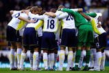 LONDON, ENGLAND - NOVEMBER 22:  Tottenham Hotspur huddle prior to the Barclays Premier League match between Tottenham Hotspur and Wigan Athletic at White Hart Lane on November 22, 2009 in London, England.  (Photo by Clive Rose/Getty Images)
