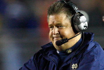 CHESTNUT HILL, MA - NOVEMBER 8: Coach Charlie Weis of the Notre Dame Fighting Irish against the Boston College Eagles on November 8, 2008 at Alumni Stadium in Chestnut Hill, Massachusetts.(Photo by Jim Rogash/Getty Images)
