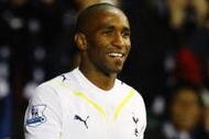 LONDON, ENGLAND - NOVEMBER 22:  Jermain Defoe of Tottenham Hotspur celebrates his fourth goal during the Barclays Premier League match between Tottenham Hotspur and Wigan Athletic at White Hart Lane on November 22, 2009 in London, England.  (Photo by Clive Rose/Getty Images)