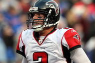 EAST RUTHERFORD, NJ - NOVEMBER 22: Matt Ryan #2 of the Atlanta Falcons looks on against the New York Giants on November 22, 2009 at Giants Stadium in East Rutherford, New Jersey. The Giants defeated the Falcons 34-31 in overtime. (Photo by Jim McIsaac/Getty Images)