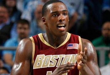 CHAPEL HILL, NC - JANUARY 4:  Rakim Sanders #15 of the Boston College Eagles reacts after a play during their game against the North Carolina Tar Heels on January 4, 2009 at the Dean E. Smith Center in Chapel Hill, North Carolina.  The Boston College Eagles defeated the North Carolina Tar Heels 85-78. (Photo by Kevin C. Cox/Getty Images)