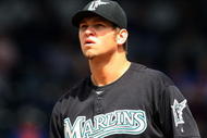 NEW YORK - APRIL 29:  Josh Johnson #55 of the Florida Marlins throws a pitch against the New York Mets on April 29, 2009 at Citi Field in the Flushing neighborhood of the Queens borough of New York City. The Marlins defeated the Mets 4-3.  (Photo by Jim McIsaac/Getty Images)