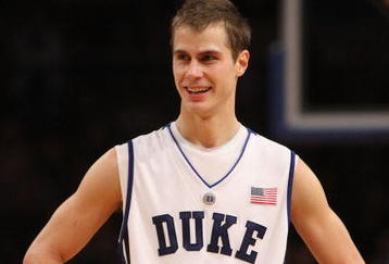 NEW YORK - NOVEMBER 27:  Jon Scheyer #30 of the Duke Blue Devils smiles against the Connecticut Huskies during the Championship game at Madison Square Garden on November 27, 2009 in New York, New York.  (Photo by Nick Laham/Getty Images)