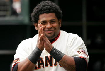 SAN FRANCISCO - AUGUST 30:  Pablo Sandoval #48 of the San Francisco Giants stands in the dugout before their game against the Colorado Rockies at AT&T Park on August 30, 2009 in San Francisco, California.  (Photo by Ezra Shaw/Getty Images)